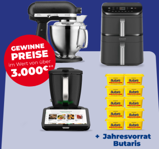 Butaris - Ein Thermomix, ein Jahresvorrat Butaris und weitere Küchenkleingeräte