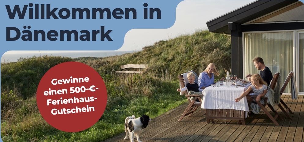 Der kleine ICE - Urlaubsgutschein im Wert von 500 € – einzulösen für einen unvergesslichen Dänemark-Urlaub in einem Ferienhaus