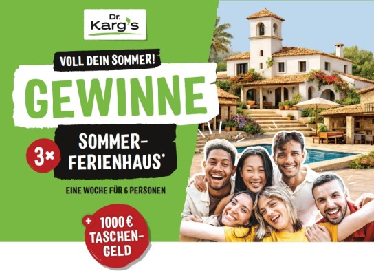 Dr. Klaus Karg - 3 x Reisegutscheine von Urlaubsguru im Wert von je 3.000 + 1000 € Taschengeld- 111 Snackboxen inkl. Soulbottles Flasche