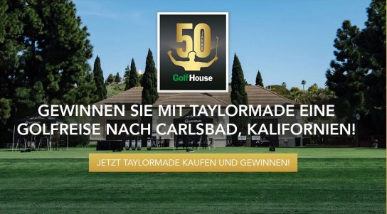 GolfHouse - 1 x Reise für 2 Personen ins TaylorMade Headquarter in Carlsbad, Kalifornien (Flüge, 4 Übernachtungen, Besichtigung, Fitting, Greenfees) [Produktkauf]