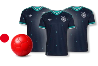 Leu Energie - 10 originale Auswärtstrikots der deutschen Nationalmannschaft