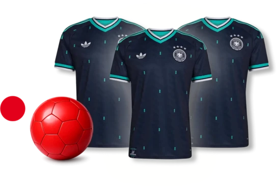 Leu Energie - 10 originale Auswärtstrikots der deutschen Nationalmannschaft