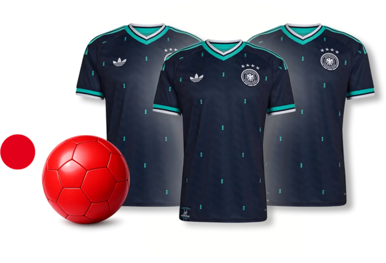 Leu Energie - 10 originale Auswärtstrikots der deutschen Nationalmannschaft