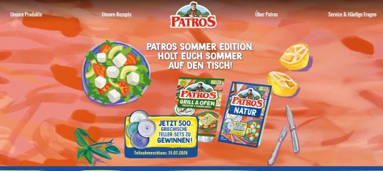 Patros - 500x 1 Griechisches Teller Set (Produktkauf)
