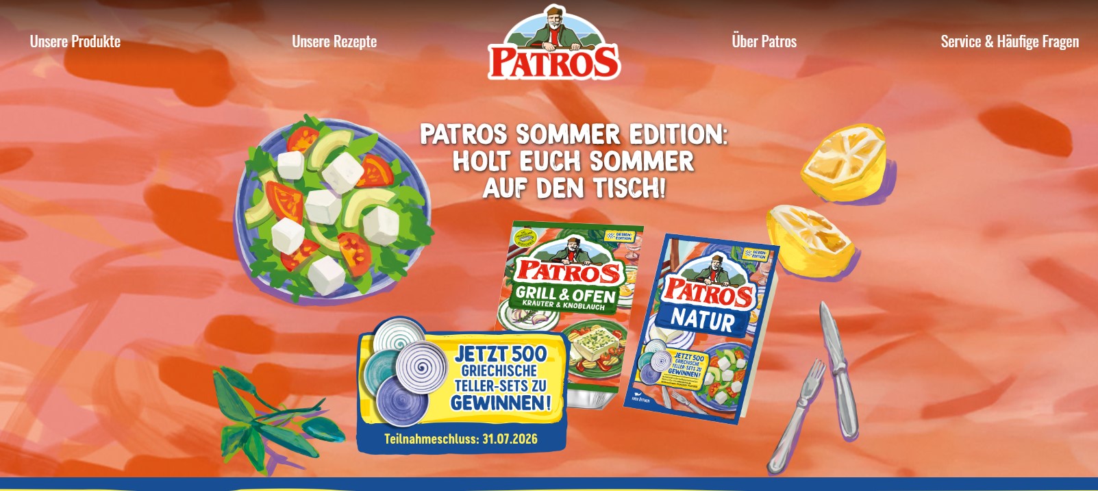Patros - 500x 1 Griechisches Teller Set (Produktkauf)
