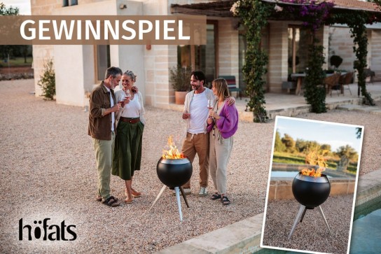 Pool-Magazin - Feuerkorb „Moon 45“ mit hohem Fuß,