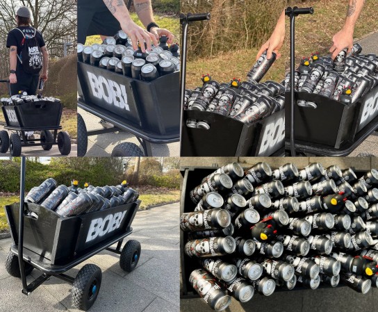 Radio BOB - BOBs Bollerwagen: einen BOB-Bollerwagen gefüllt mit 144 Dosen BOBs HEADBANGER Bier à 0,5l