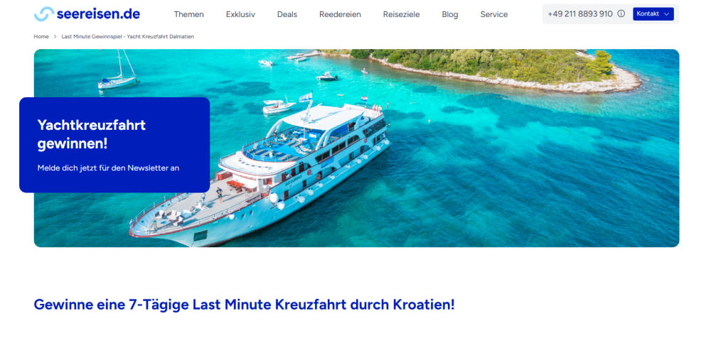 Seereisen.de: Gewinne eine 7-Tägige Last Minute Kreuzfahrt durch Kroatien