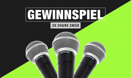 Bonedo - 3x1 SM58 Mikrofon im Wert von je 129€ UVP