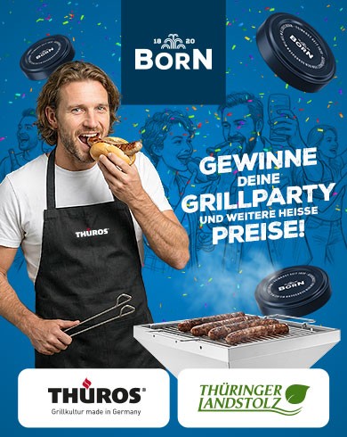 BORN Senf & Feinkost - HAUPTGEWINN: 1 x Grillparty im Wert von ca. 3.000 und weitere tolle Pre