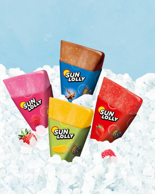 CO-RO - 10x 7 Kisten Sun Lolly Eis sowie gebrandetem Sun Lolly Merchandise