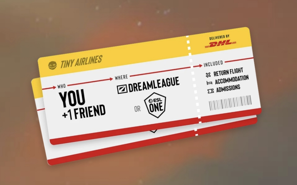 DHL - Eine Reise für 2 Personen zu einem ESL One- oder Dreamleague-Event (Gaming-Event) - genaue Veranstaltung, Ort und Datum werden von EFG ausgewählt