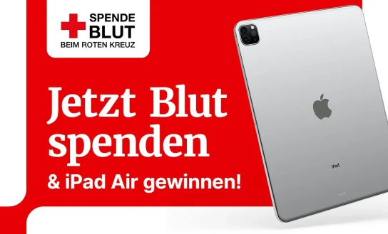 DRK-Blutspendedienst - 10x1 iPad Air mit persönlicher Gravur