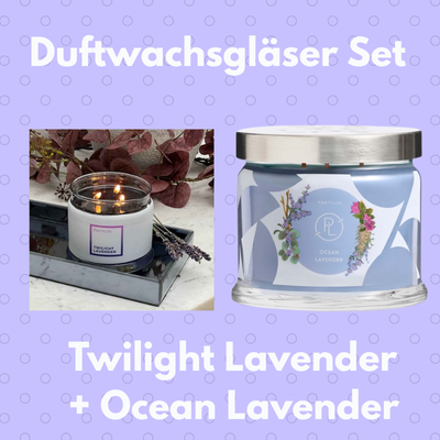 Düfte und Kräuter - 2 PartyLite 3-Docht-Gläser