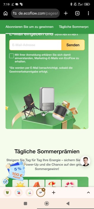 ecoflow - Sommer-Camping-Paket : Campingstuhl im Wert von 99 €, einen RAPID 10K im Wert von 89,99 € und eine Campinglaterne im Wert von 69 €