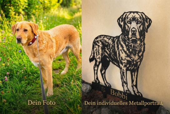 Ein Herz für Tiere - Metall-Porträt von MyMetalPet