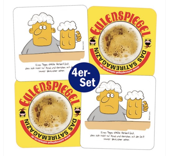 Eulenspiegel - Ein EULENSPIEGEL Cartoon-Bierdeckel-Set