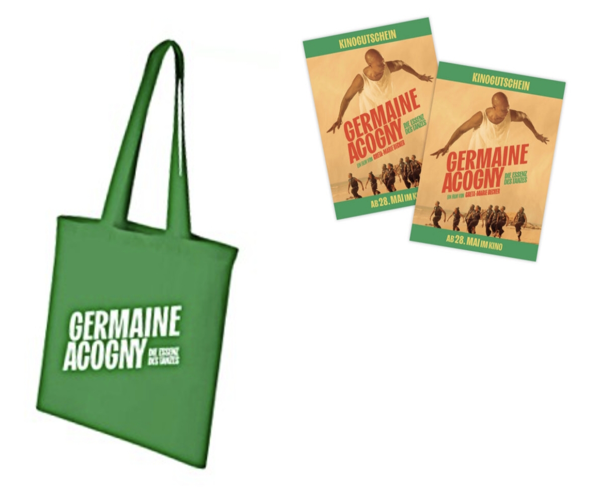 film-rezensionen - 2 Fanpakete zum Film"Germaine Acogny – Die Essenz des Tanzes", bestehend aus einem Jutebeutel und zwei Freikarten