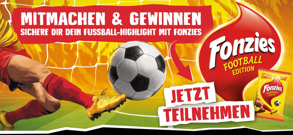 Fonzies: Bubble Soccer Event, monatlich Airfryer und täglich Snack-Pakete zu gewinnen
