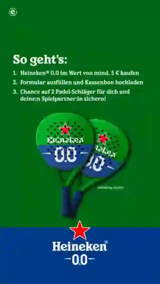 Heineken - 2 von 168 Padelschlägern, designed by Heineken® (Produktkauf)