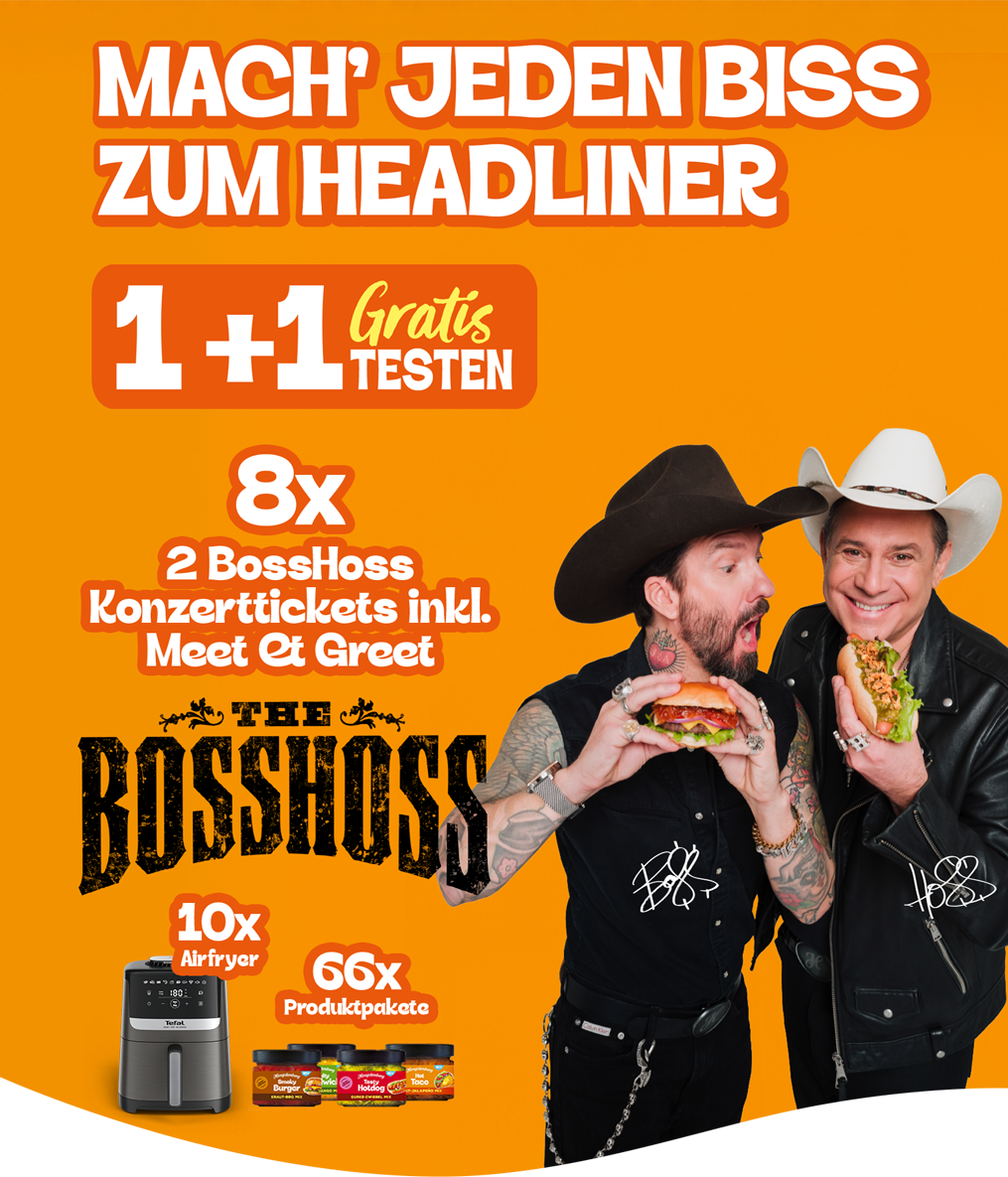 Hengstenberg - 10x Airfryer von Tefal; 66x Hengstenberg Produktpaket, 8x 2 Konzerttickets für The BossHoss (inkl. Meet & Greet)