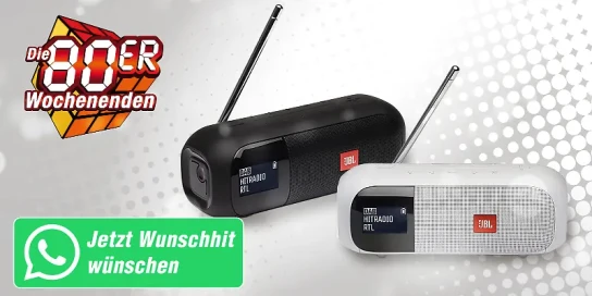 Hitradio RTL Sachsen - JBL Tuner 2 Bluetooth Box - tragbarer Bluetooth-Lautsprecher mit integriertem DAB/DAB+- und FM-Radio im Wert von 87,99 €