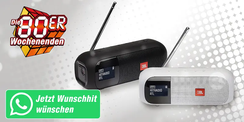 Hitradio RTL Sachsen - JBL Tuner 2 Bluetooth Box - tragbarer Bluetooth-Lautsprecher mit integriertem DAB/DAB+- und FM-Radio im Wert von 87,99 €