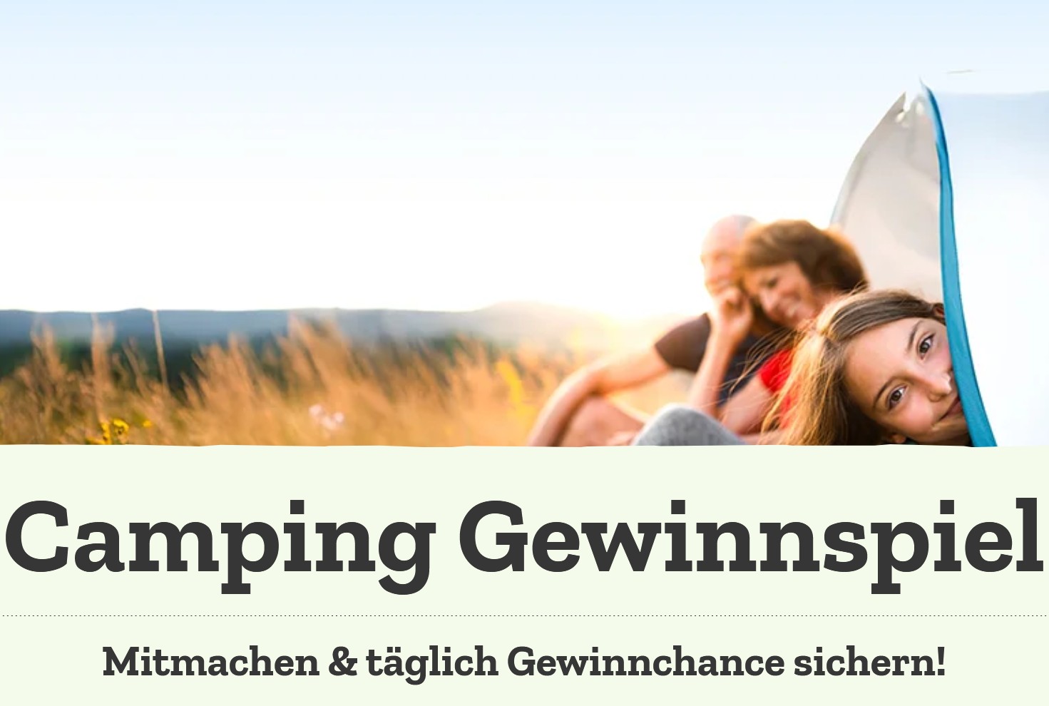 Ich liebe Käse - Milkana - Camping Gewinnspiel: 1x Pössl-Camper oder 65.000 €, 50x Familien-Zelte oder 1.000 €, 5.000x 5 € Cashback, jeder Teilnehmer 1 Readly-Monat (Zeitschriften-App) und täglich 1x Skotti Camping-Grill (Account notwendig)