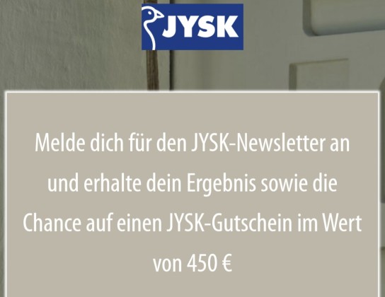 JYSK - 4x JYSK Geschenkkarte im Wert von 450€