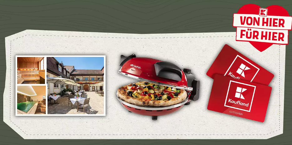 Kaufland - 1 x 3 Nächte Kurzurlaub / 30 x Pizzaofen / 50 x 50€ Kaufland-Gutscheine