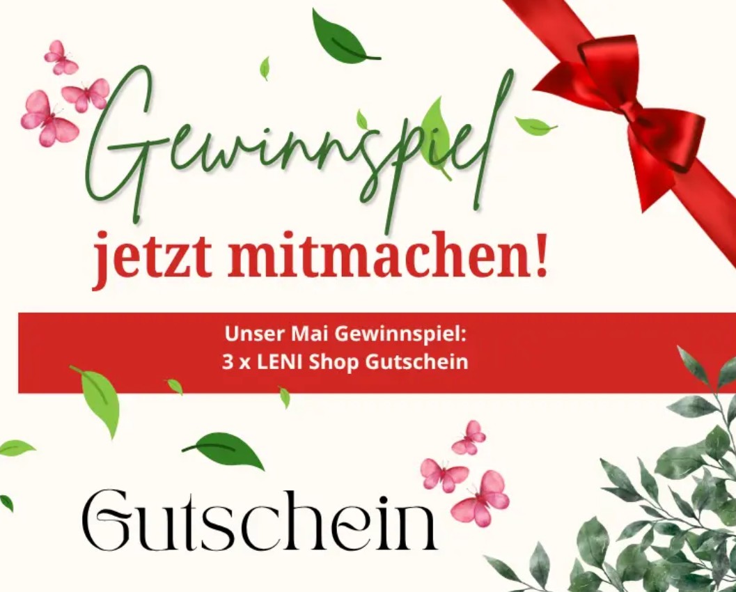 LENI - Mai-Gewinnspiel: Je ein Gutschein im Wert von 100,-, 50,- und 25,- € für den Zimmerpflanzen-Zubehör-Shop