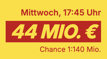 Lotto24: 44 Millionen im Jackpot bei 6aus49 - 3 Felder für 0,10 € statt 4,70 €