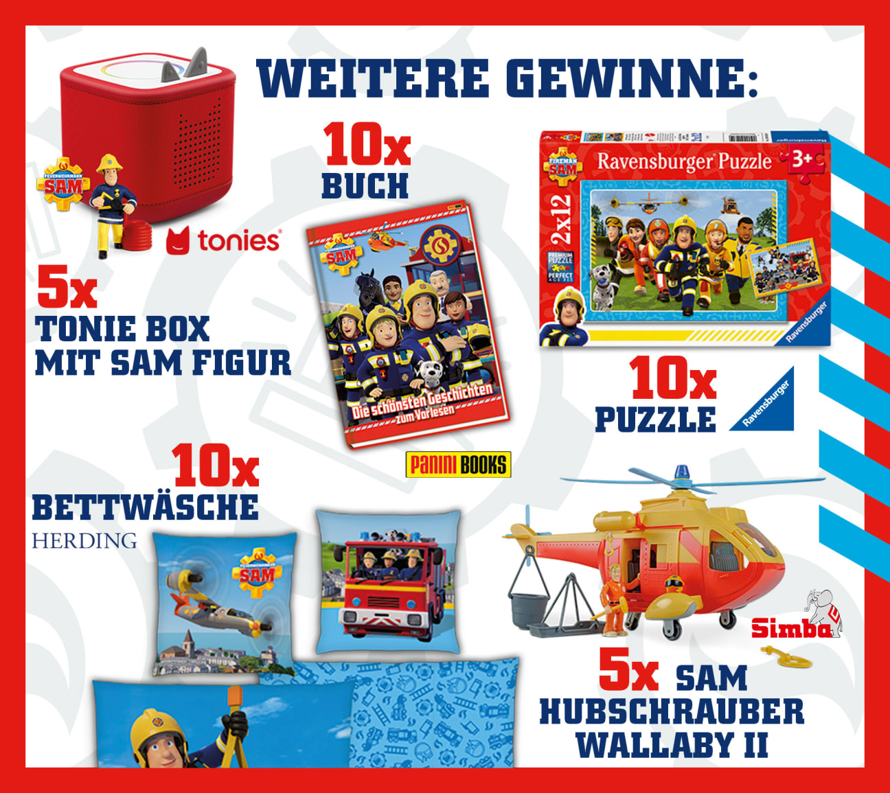 Mattel - einwöchiger Familienurlaub in der Steiermark undweitere 40 Gewinne rund um den Feuerwehrmann Sam