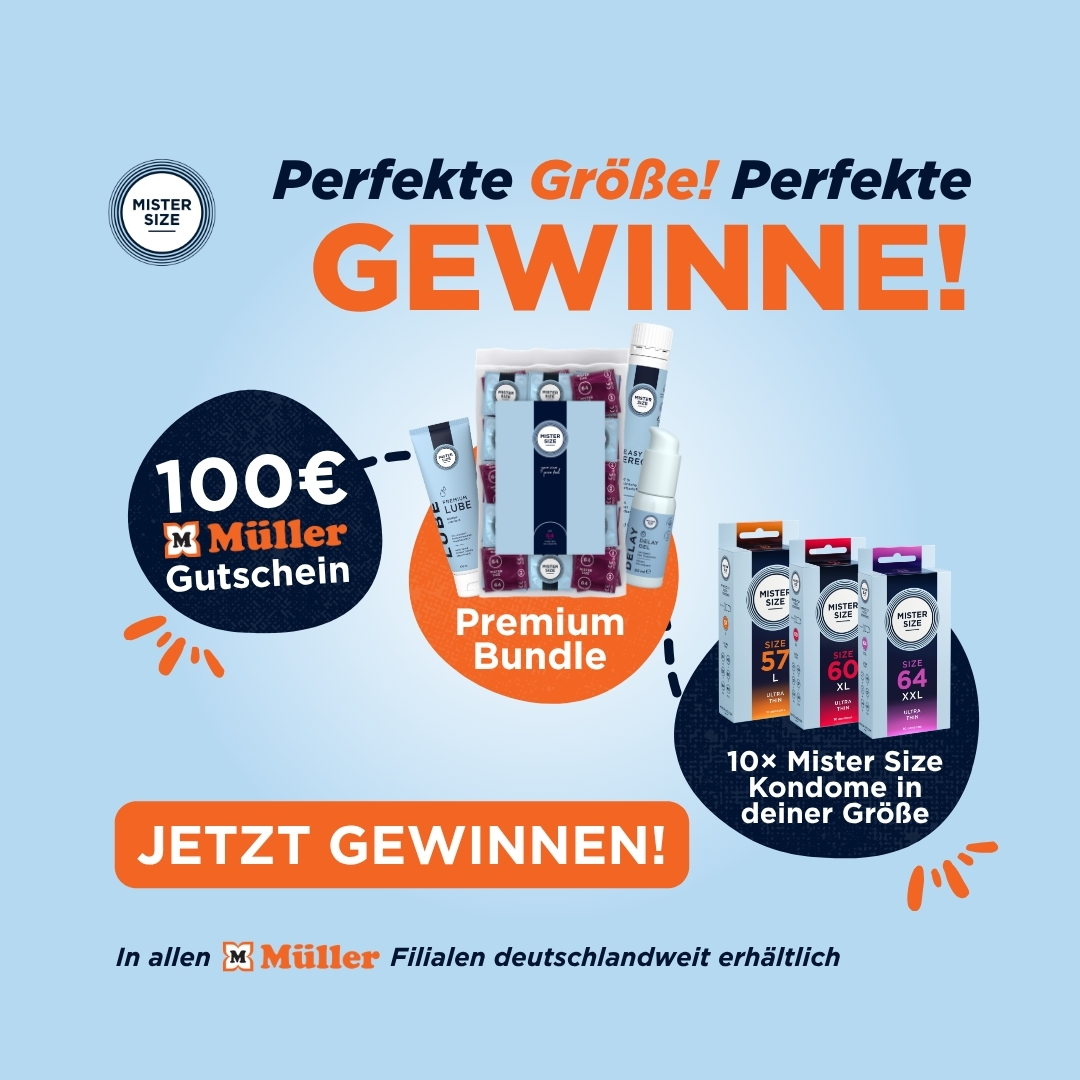 Mister Size - 100 € Müller Gutschein, Produkt-Bundles, 100er Packungen Kondome