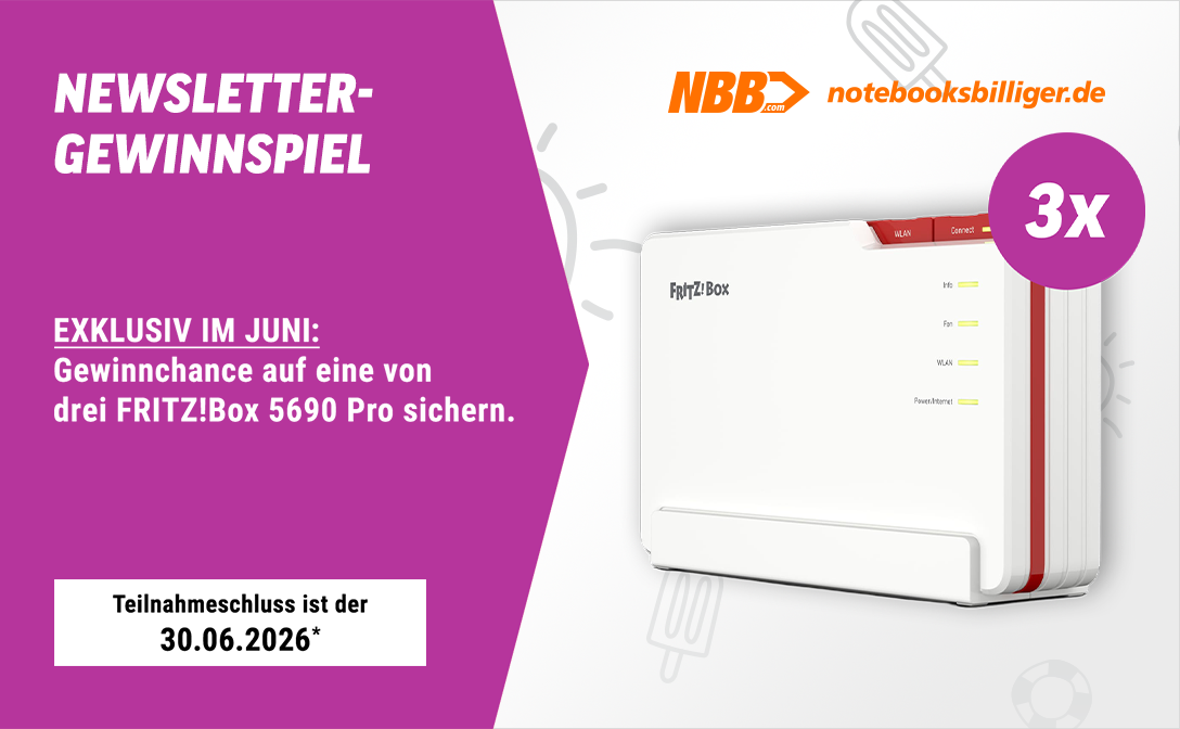 notebooksbilliger.de: 3x FRITZ!Box 5690 Pro und 10x 50€ Einkaufsgutscheine zu gewinnen