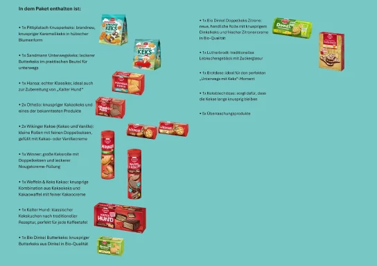 Radio Brocken - Familien Keks-Paket von Wikana mit verschiedenen Sorten