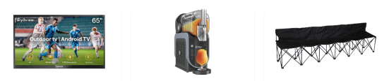 REWE - 3 x Smart Outdoor TV / 8 x Slush-Eis-Maschine / 11 x Bank für 6 Personen (Produktkauf)