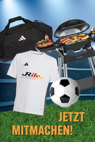 Rila. Der Genussentdecker - 1x Premium-BBQ-Grill von Rommelsbacher, Trainings-Fußbälle Gr.5, adidas Fußball-Trikots Gr.L