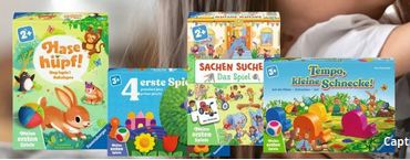 Rund ums Baby - 10 x 1 Spiele-Set von Ravensburger (Hase Hüpf + Tempo, kleine Schnecke + 4 erste Spiele + Sachen suchen)