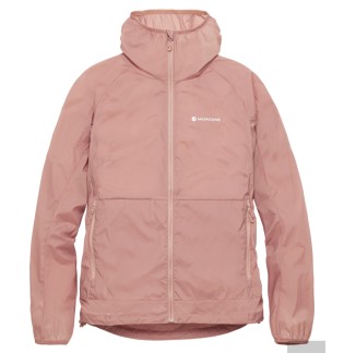Runtimes - Einen windfesten Featherlite Hoodie von Montane im Wert von 145 € für Damen in der Farbe Pink Clay