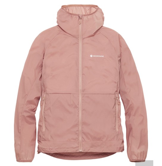 Runtimes - Einen windfesten Featherlite Hoodie von Montane im Wert von 145 € für Damen in der Farbe Pink Clay
