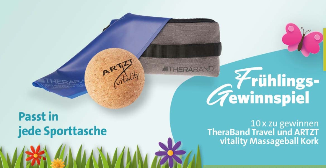Sanivita - 1 von 10 Fitness-Sets aus TheraBand Travel und ARTZT vitality Massageball Kork im Wert von insgesamt 27,90 €