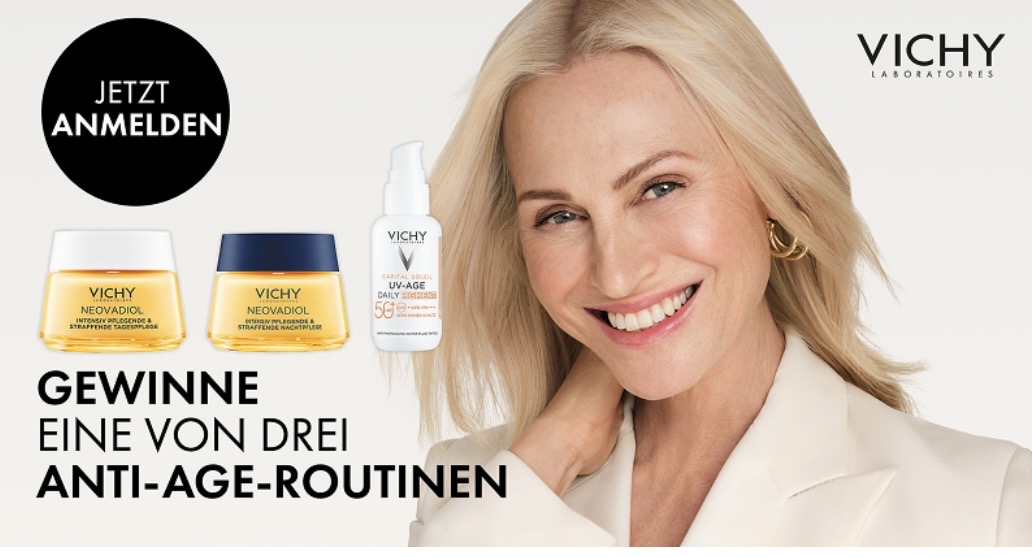 VICHY - 3 Vichy Produktpakete mit Capital Soleil uv-age daily täglicher lichtschutz lsf 50+ getönt, Neovadiol Magistral Tagescreme und Neovadiol Magistral Nachtcreme