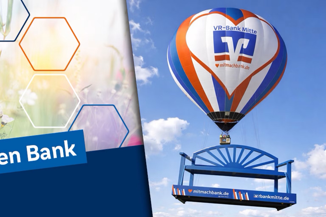 VR Bank Mitte - 4x1 Fahrt im Heißluftballon über das Gelände der Landesgartenschau 2026 in Leinefelde-Worbis in Thüringen (Abholung)