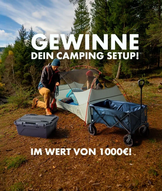 Aboutbags - Ein komplettes Campsetup im Wert von über 1000€, 1x Therm-a-Rest Boost 650 20F Schlafsack, 1 x MSR Hubba Hubba LT 2p Zelt, 1 x Platy 2L Flasche, 1 x Gregory Alpaca Gear Wagon, 1 x Gregory Alpaca Gear Box 45L