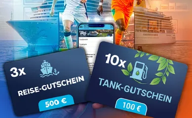 Ahoi-Schiff - Kreuzfahrtgutschein zu 500€, Tankgutschein zu 100€