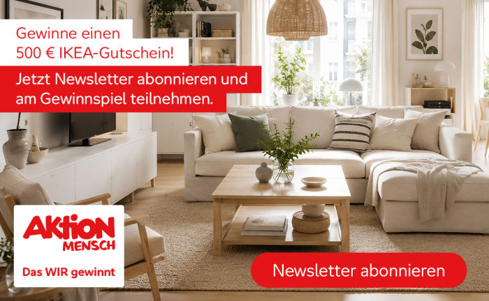 Aktion Mensch: ein 500 € IKEA Gutschein wird verlost