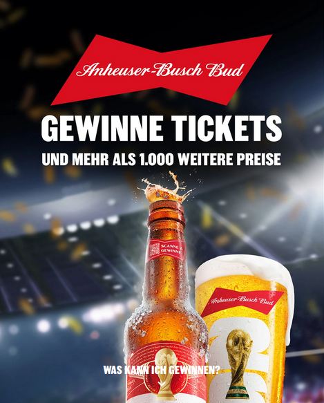 Anheuser-Busch - 4K-Smart-TV | Deutschland-Trikot | Limitierter Aluminiumbecher (insgesamt mehr als 1.000 Preise)