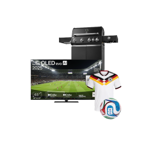 Börsenmedien - Preise im Gesamtwert von über 3.500 - 65 Zoll LG OLED Premium-Fernseher, Premium-Grill, offizielles Trikot der deutschen Nationalmannschaft in Größe L (10x) oder WM-Ball (10x)
