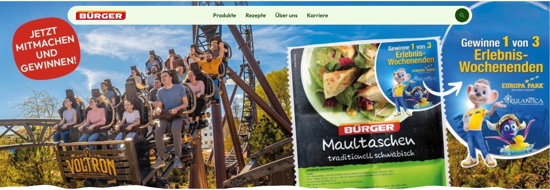 BÜRGER - 3x1 Tickets für den Europapark inkl. 1 Übernachtung sowie 1x Eintritt in den Europapark und Rulantica für 4 Personen
